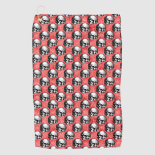 Serviette De Golf Crânes rouges et séries tournesol 8