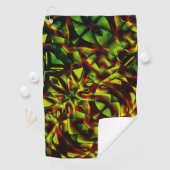 Serviette De Golf Cravates déformés de rubans verts brûlés (En situation)