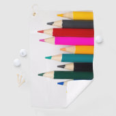 Serviette De Golf Crayons colorés (En situation)