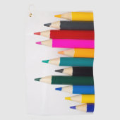 Serviette De Golf Crayons colorés (Devant)