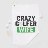 Serviette De Golf Crazy Golfer Wife Funny Golf Widow Wife Golf Cours (En situation)