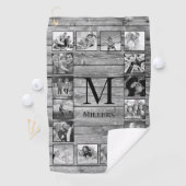 Serviette De Golf Create Your Custom Photo Collage Rustic Farmhouse (En situation)