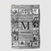 Serviette De Golf Create Your Custom Photo Collage Rustic Farmhouse (Devant)