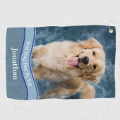 Serviette De Golf Create Your Own Custom Dog Photo Upload Golf Towel (Horizontal)