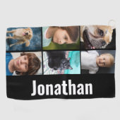 Serviette De Golf Create your own custom photo men's black (Horizontal)