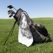 Serviette De Golf Create Your Own Pet Dog Customized (Vert)