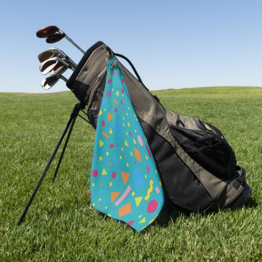 Serviette De Golf Création géométrique de la figure 1 (Vert)