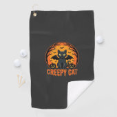 Serviette De Golf Création graphique de chat effrayant Halloween cha (En situation)