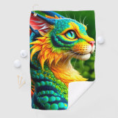 Serviette De Golf Créature de chat (En situation)
