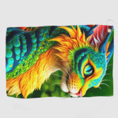 Serviette De Golf Créature de chat (Horizontal)