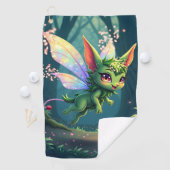 Serviette De Golf Créature de Fée Enchantée – Lutin de la Forêt Magi (En situation)