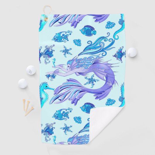 Serviette De Golf Créature de la fée mauve de sirène (En situation)