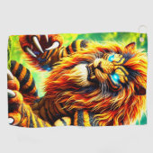 Serviette De Golf Créature du lion (Horizontal)