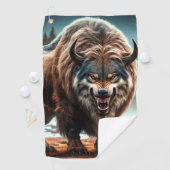 Serviette De Golf Créature du loup (En situation)