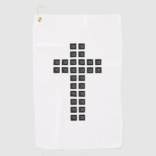 Serviette De Golf Créer un motif en croix avec n'importe quel logo o