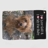 Serviette De Golf Créez votre propre chien Photo personnalisée Anima (Horizontal)