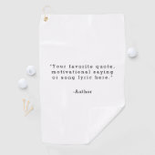 Serviette De Golf Créez Votre Propre Citation (En situation)
