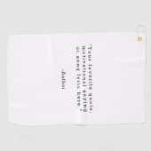 Serviette De Golf Créez Votre Propre Citation (Horizontal)