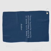 Serviette De Golf Créez Votre Propre Citation (Horizontal)