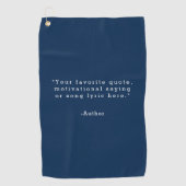 Serviette De Golf Créez Votre Propre Citation (Devant)