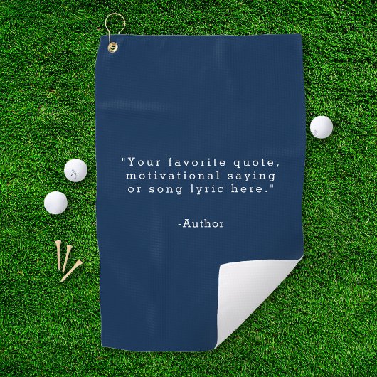 Serviette De Golf Créez Votre Propre Citation