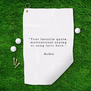 Serviette De Golf Créez Votre Propre Citation