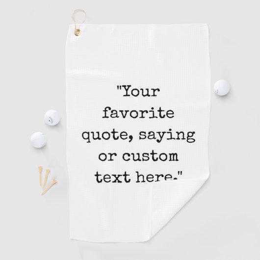 Serviette De Golf Créez votre propre devis (En situation)