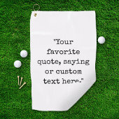 Serviette De Golf Créez votre propre devis