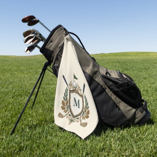 Serviette De Golf Créez Votre Propre Monogramme (Vert)
