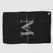 Serviette De Golf Créez votre propre monogramme personnalisé (Horizontal)