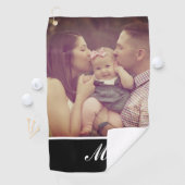 Serviette De Golf Créez votre propre monogramme photo initial (En situation)