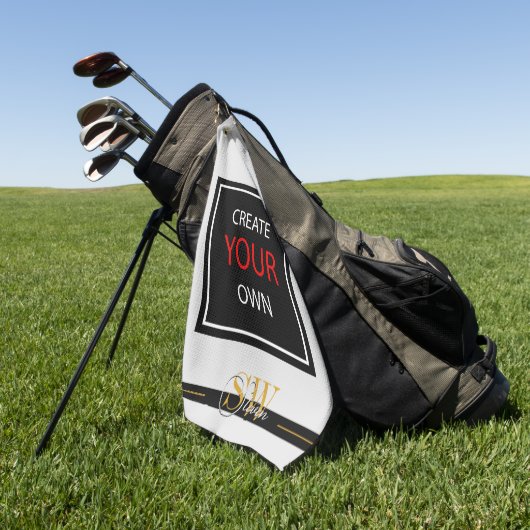 Serviette De Golf Créez votre propre - monogrammed, branded / Custom (Vert)