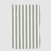 Serviette De Golf Créez votre propre Motif à rayures blanches Sage G (Devant)