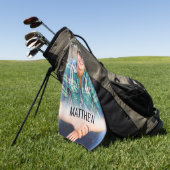 Serviette De Golf Créez votre propre photo (Vert)