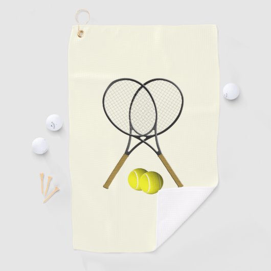Serviette De Golf Crème double de tennis (En situation)