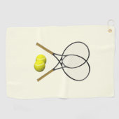 Serviette De Golf Crème double de tennis (Horizontal)