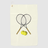 Serviette De Golf Crème double de tennis (Devant)