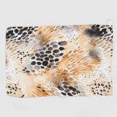 Serviette De Golf Crème noire sauvage léopard animal (Horizontal)