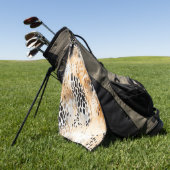 Serviette De Golf Crème noire sauvage léopard animal (Vert)