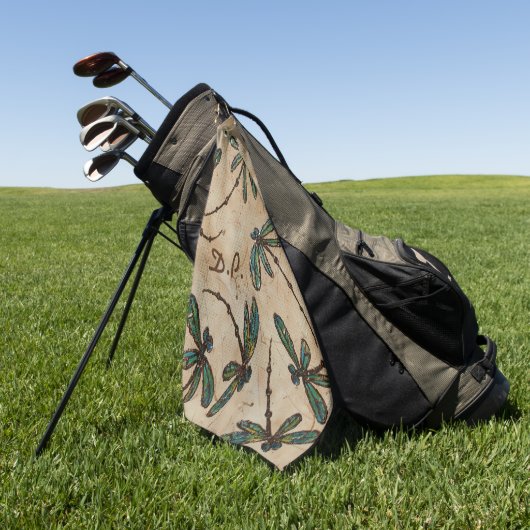 Serviette De Golf Crème rustique Flit Dragonfly (Vert)