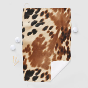 Serviette De Golf Crème Western Cowboy Brown Noir Cowhide