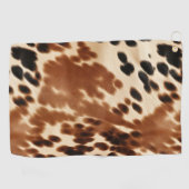 Serviette De Golf Crème Western Cowboy Brown Noir Cowhide (Horizontal)
