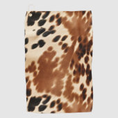 Serviette De Golf Crème Western Cowboy Brown Noir Cowhide (Devant)