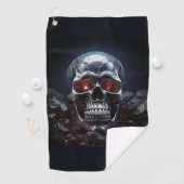 Serviette De Golf Cristal crâne avec Ruby Red Eyes Golf Serviette (En situation)