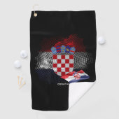 Serviette De Golf Croatia flag (En situation)