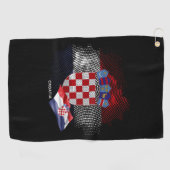 Serviette De Golf Croatia flag (Horizontal)