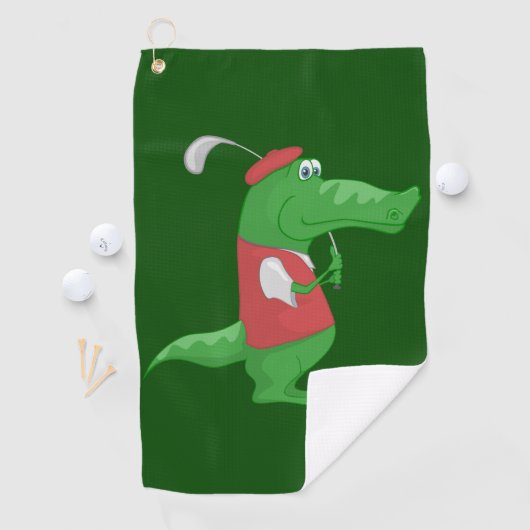 Serviette de golf Crocodile Golfer (En situation)