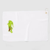 Serviette De Golf Crocodile sur blanc (Horizontal)