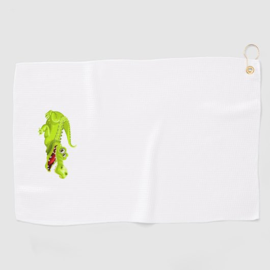 Serviette De Golf Crocodile sur blanc (Horizontal)