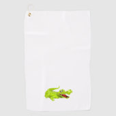 Serviette De Golf Crocodile sur blanc (Devant)